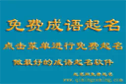 取名成语名字大全男，男孩成语名字大全